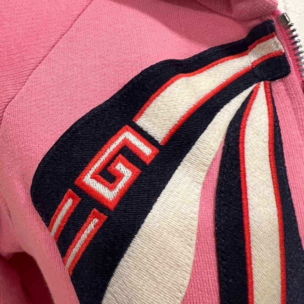 GUCCI | Pink Web Bow | Zip Hoodie | Girls 12 | Women's XS/S - Picture 3 of 15
